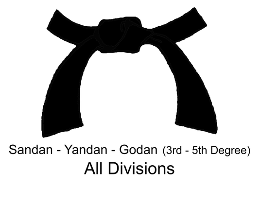 Black Belt:  Sandan - Yandan - Godan