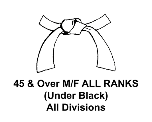 45 & Over, M/F, ALL RANKS (Under Black)