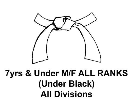 7 & Under M/F ALL RANKS (Under Black)